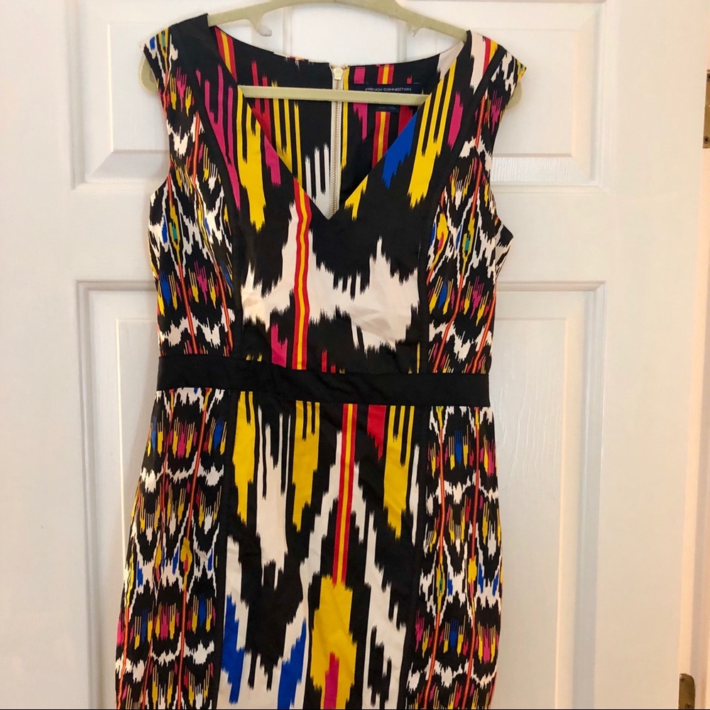 NWOT Colorful Aztec French Connection Zipper Dress